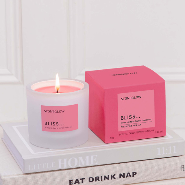 Stoneglow Affirmations - Bliss - Fresh Fig & Vanilla - Scented Candle Tumbler (79 X 89mm)