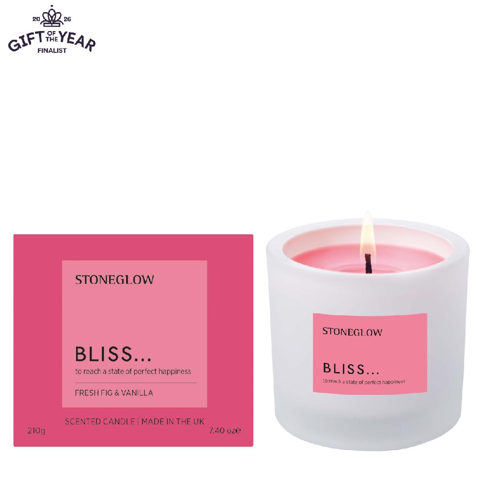 stoneglow Affirmations - Bliss - Fresh Fig & Vanilla - Scented Candle Tumbler (79 x 89mm)