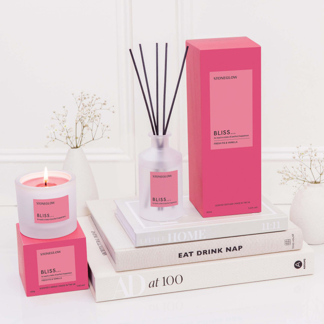 Stoneglow Affirmations - Bliss - Fresh Fig & Vanilla - Scented Reed Diffuser 160ml