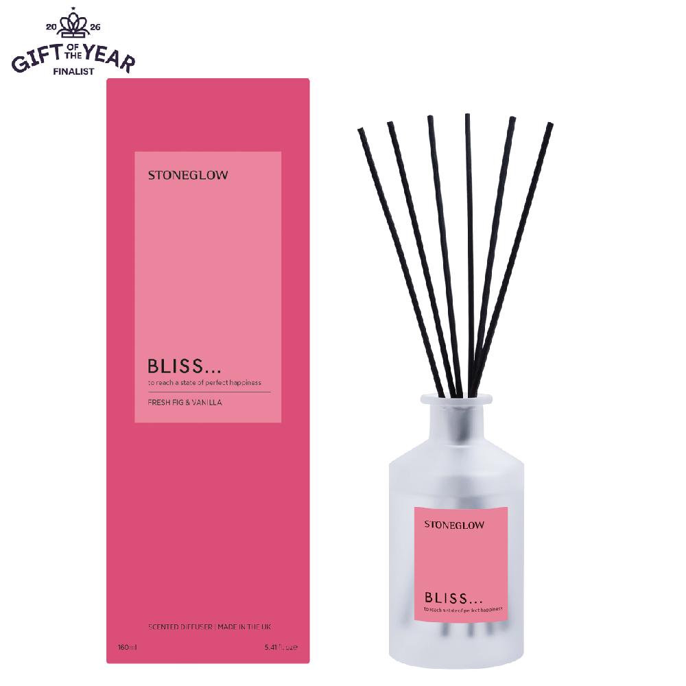 stoneglow Affirmations - Bliss - Fresh Fig & Vanilla - Scented Reed Diffuser 160ml