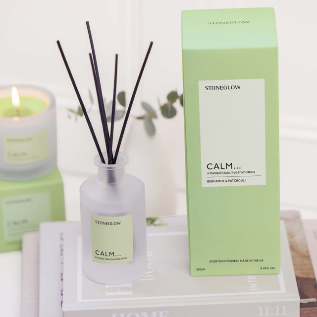 Stoneglow Affirmations - Calm - Bergamot & Patchouli - Scented Reed Diffuser 160ml