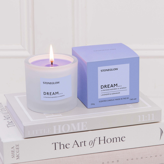Stoneglow Affirmations - Dream - Lavender & Geranium - Scented Candle Tumbler (79 X 89mm)