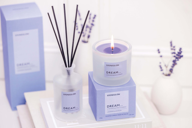 Stoneglow Affirmations - Dream - Lavender & Geranium - Scented Candle Tumbler (79 X 89mm)