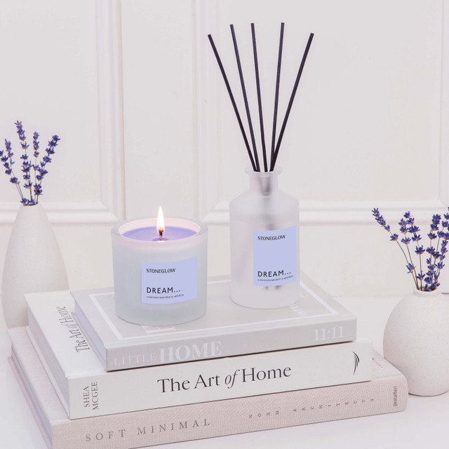 Stoneglow Affirmations - Dream - Lavender & Geranium - Scented Candle Tumbler (79 X 89mm)