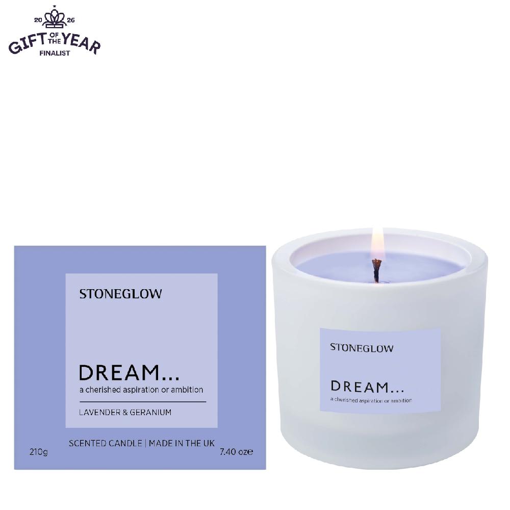 stoneglow Affirmations - Dream - Lavender & Geranium - Scented Candle Tumbler (79 x 89mm)