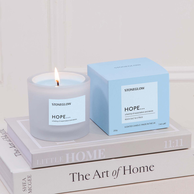 Stoneglow Affirmations - Hope - Rock Salt & Citrus - Scented Candle Tumbler (79 X 89mm)