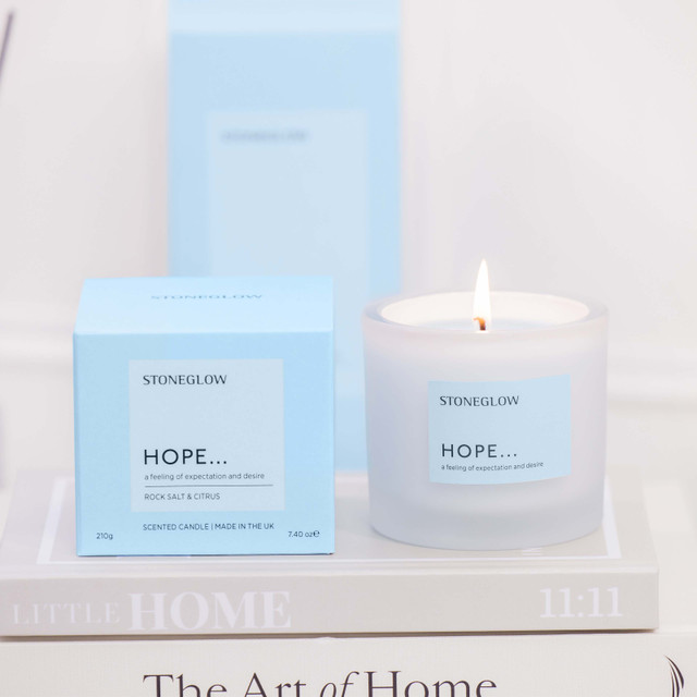 Stoneglow Affirmations - Hope - Rock Salt & Citrus - Scented Candle Tumbler (79 X 89mm)