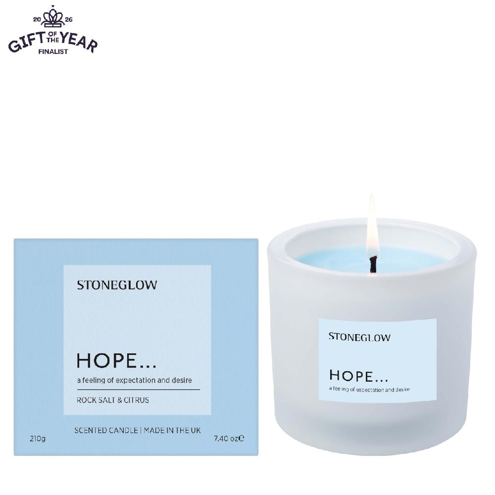 stoneglow Affirmations - Hope - Rock Salt & Citrus - Scented Candle Tumbler (79 x 89mm)