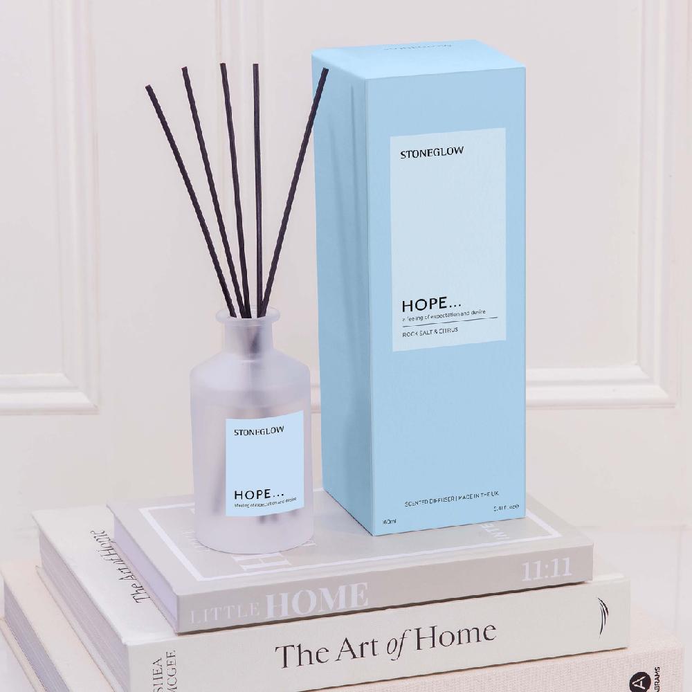 stoneglow Affirmations - Hope - Rock Salt & Citrus - Scented Reed Diffuser 160ml