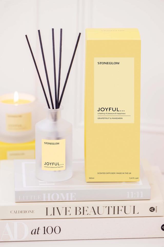 Stoneglow Affirmations - Joyful - Grapefruit & Mandarin - Scented Reed Diffuser 160ml