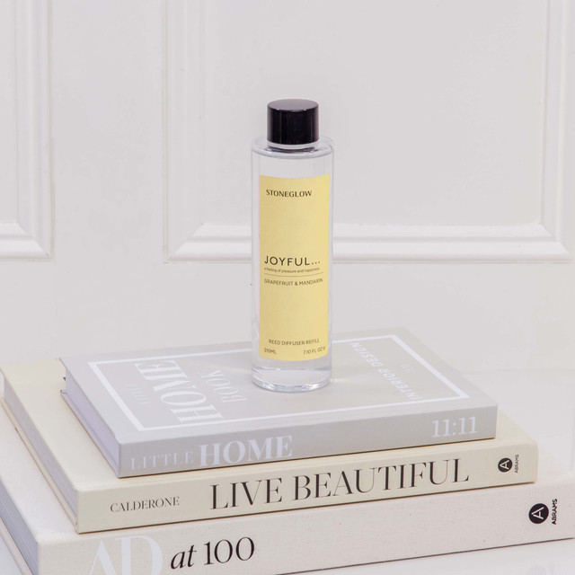 Stoneglow Affirmations - Joyful - Grapefruit & Mandarin - Scented Reed Diffuser Refill 210ml