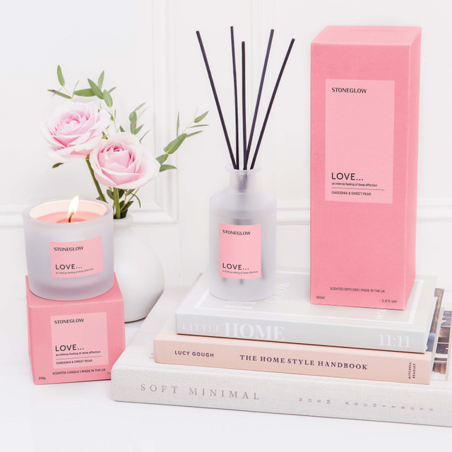 Stoneglow Affirmations - Love - Gardenia & Sweet Pear - Scented Reed Diffuser 160ml