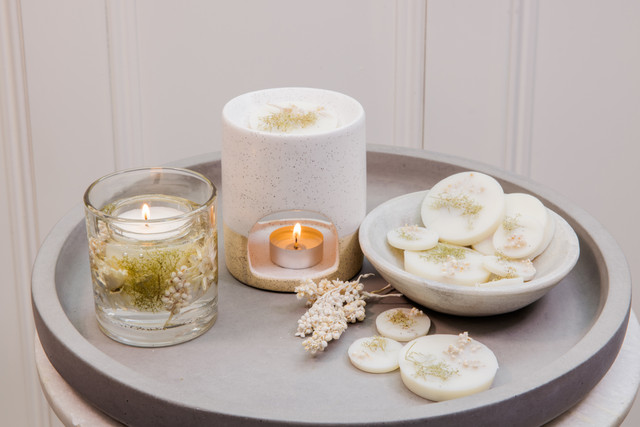 Stoneglow Elements - Air - Wild Mint & Bergamot - Gel Botanical Scented Soy Wax Candle Tumbler (90 X 80mm)