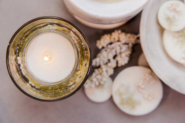 Stoneglow Elements - Air - Wild Mint & Bergamot - Gel Botanical Scented Soy Wax Candle Tumbler (90 X 80mm)