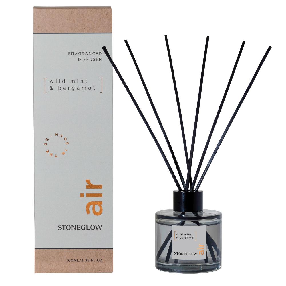 stoneglow Elements - Air - Wild Mint & Bergamot - Scented Reed Diffuser 100ml