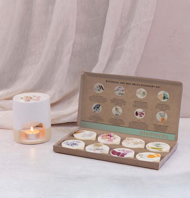 Stoneglow Elements Discovery Set - Botanical Scented Soy Wax Melts Gift Set Of 8