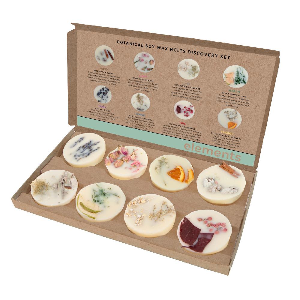 stoneglow Elements Discovery Set - Botanical Scented Soy Wax Melts Gift Set of 8