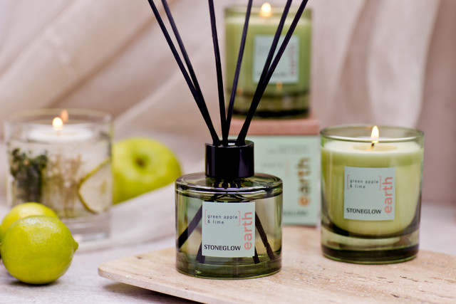Stoneglow Elements - Earth - Green Apple & Lime - Scented Reed Diffuser (100ml)