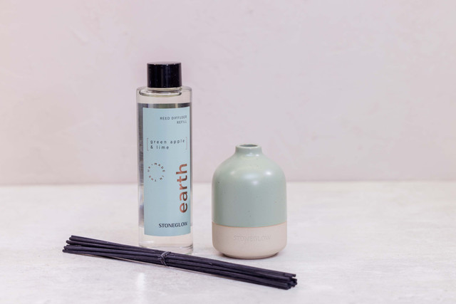 Stoneglow Elements - Earth - Green Ceramic Diffuser Pot