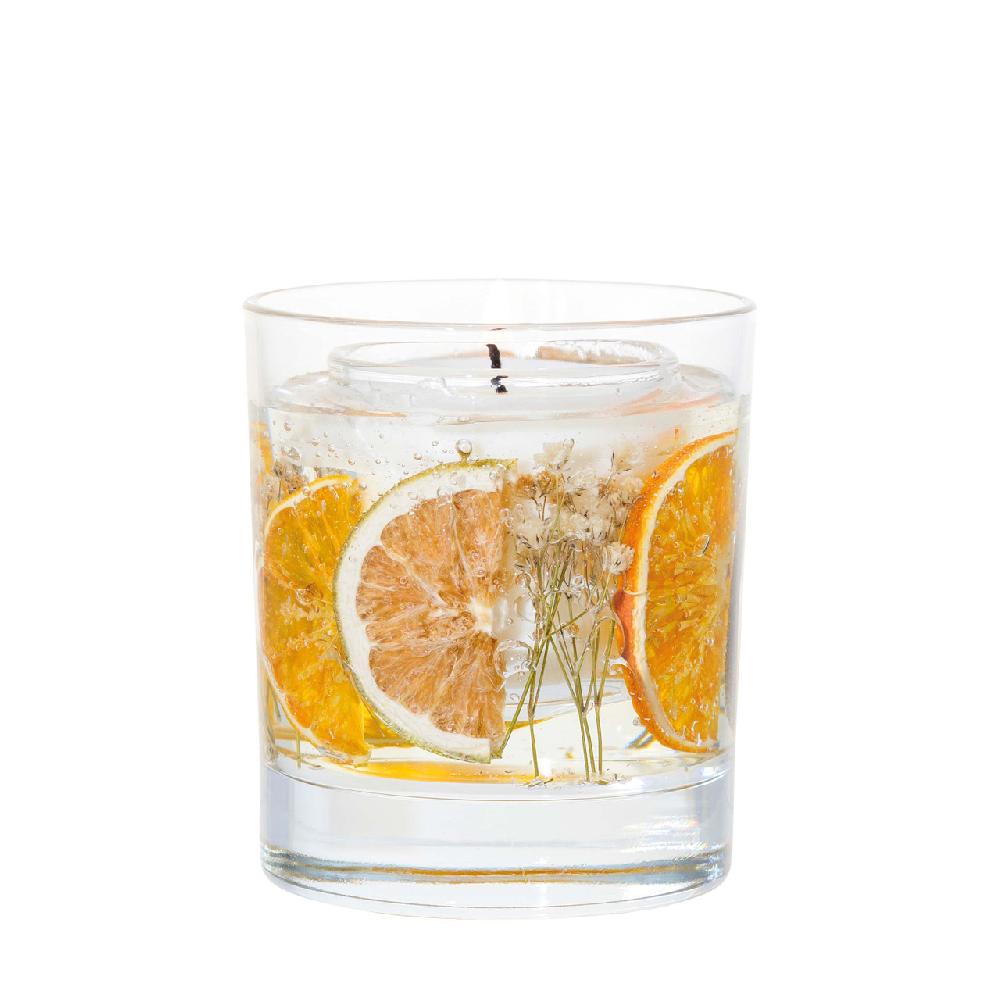 stoneglow Elements - Energy - Bitter Orange & Coriander - Botanical Wax Scented Gel Candle (90 x 80mm)