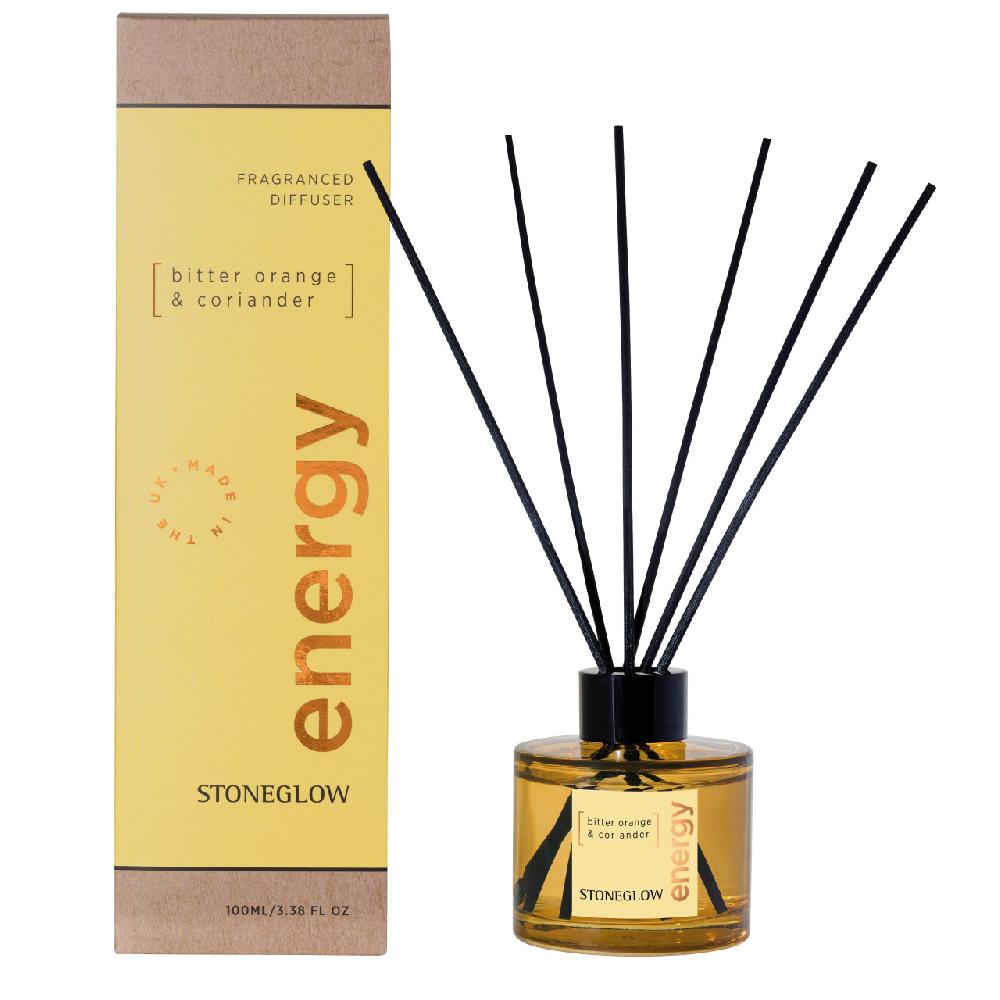 stoneglow Elements - Energy - Bitter Orange & Coriander - Scented Reed Diffuser (210ml)