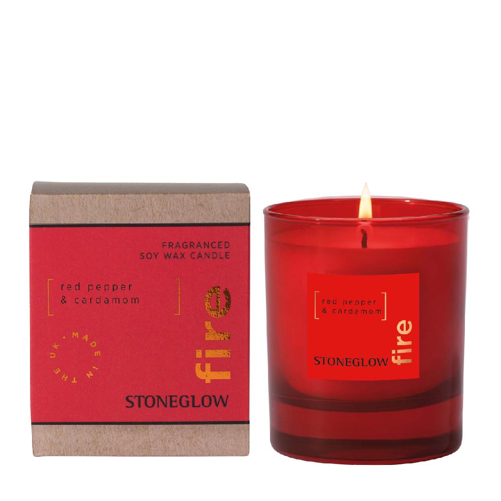 stoneglow Elements - Fire - Red Pepper & Cardamom - Scented soy wax Candle