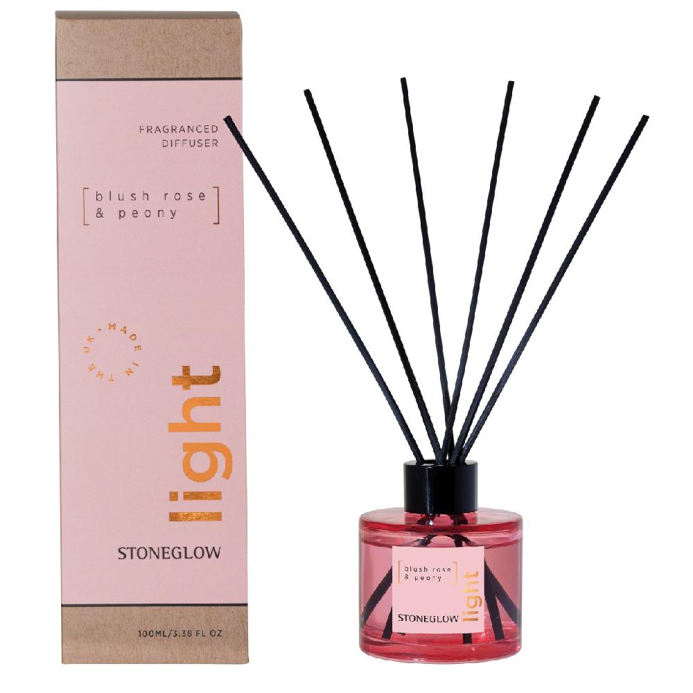 stoneglow Elements - Light - Blush Rose & Peony - Scented Reed Diffuser 100ml
