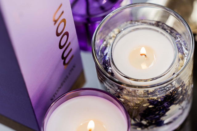 Stoneglow Elements - Moon - Lavender & Mint - Botanical Wax Gel Candle Tumbler (90 X 80mm)