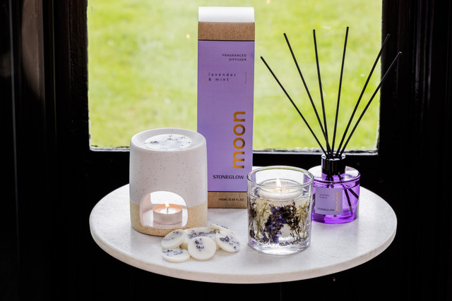 Stoneglow Elements - Moon - Lavender & Mint - Botanical Wax Gel Candle Tumbler (90 X 80mm)