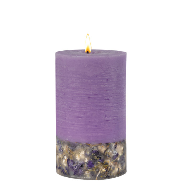 Stoneglow Elements - Moon - Lavender & Mint - Moon - Scented Botanical Pillar Candle