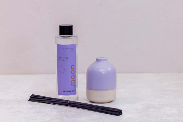 Stoneglow Elements - Moon - Purple Ceramic Diffuser Pot