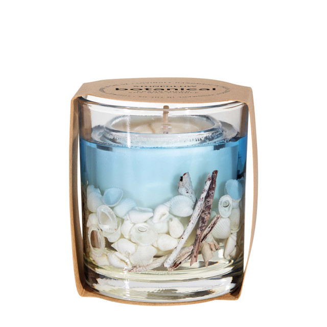Stoneglow Elements - Water - Wood Sage & Samphire - Gel Botanical Scented Soy Wax Candle Tumbler (90 X 80mm)