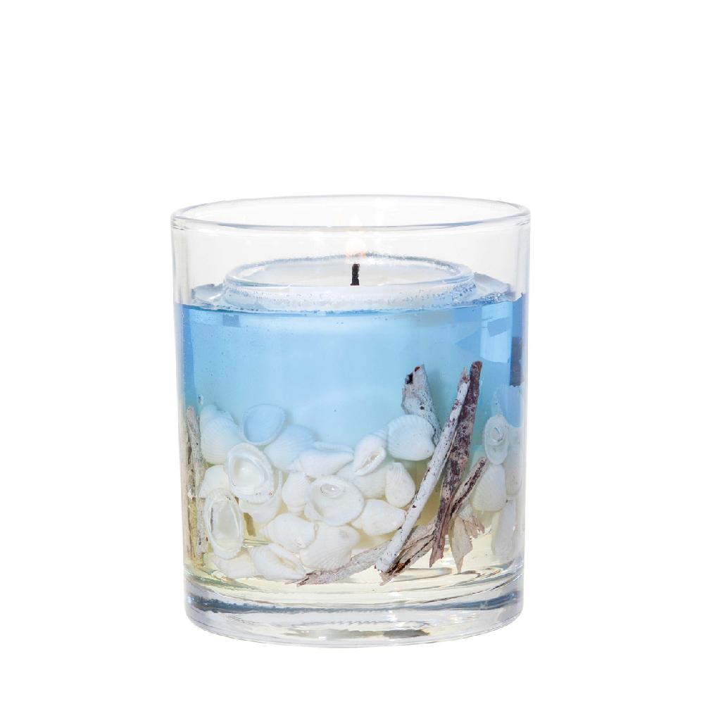 stoneglow Elements - Water - Wood Sage & Samphire - Gel Botanical Scented Soy Wax Candle Tumbler (90 x 80mm)