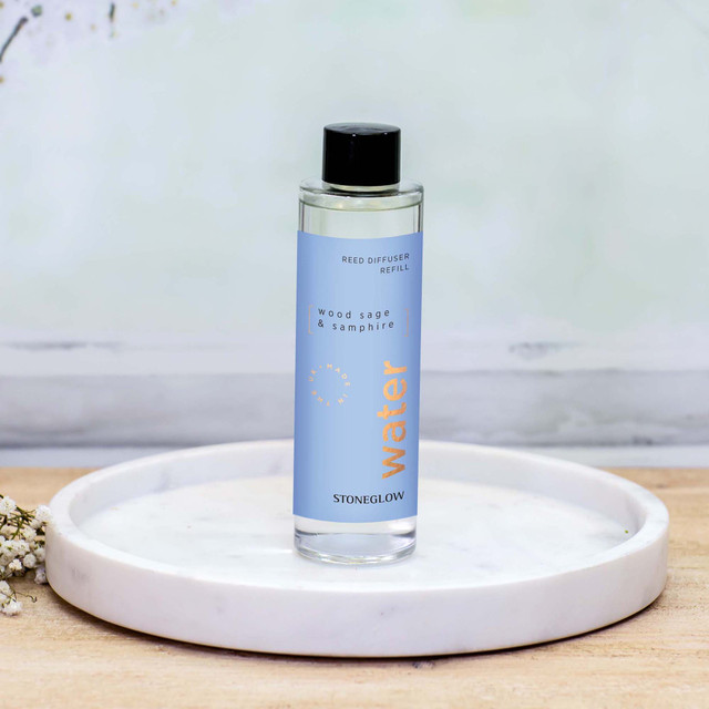 Stoneglow Elements - Water - Wood Sage & Samphire - Reed Diffuser Refill 210ml