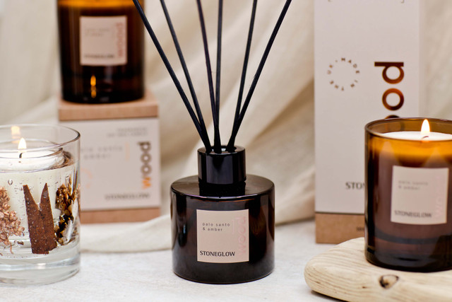 Stoneglow Elements - Wood - Palo Santo & Amber - Reed Diffuser 100ml
