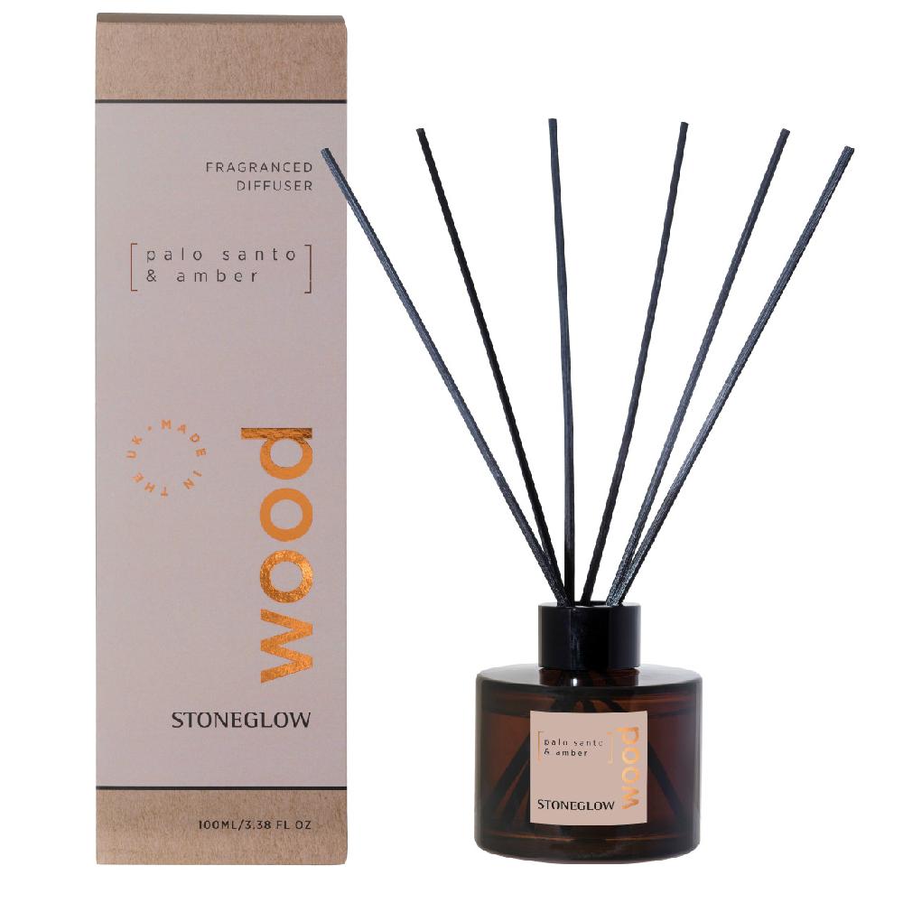 stoneglow Elements - Wood - Palo Santo & Amber - Reed Diffuser 100ml