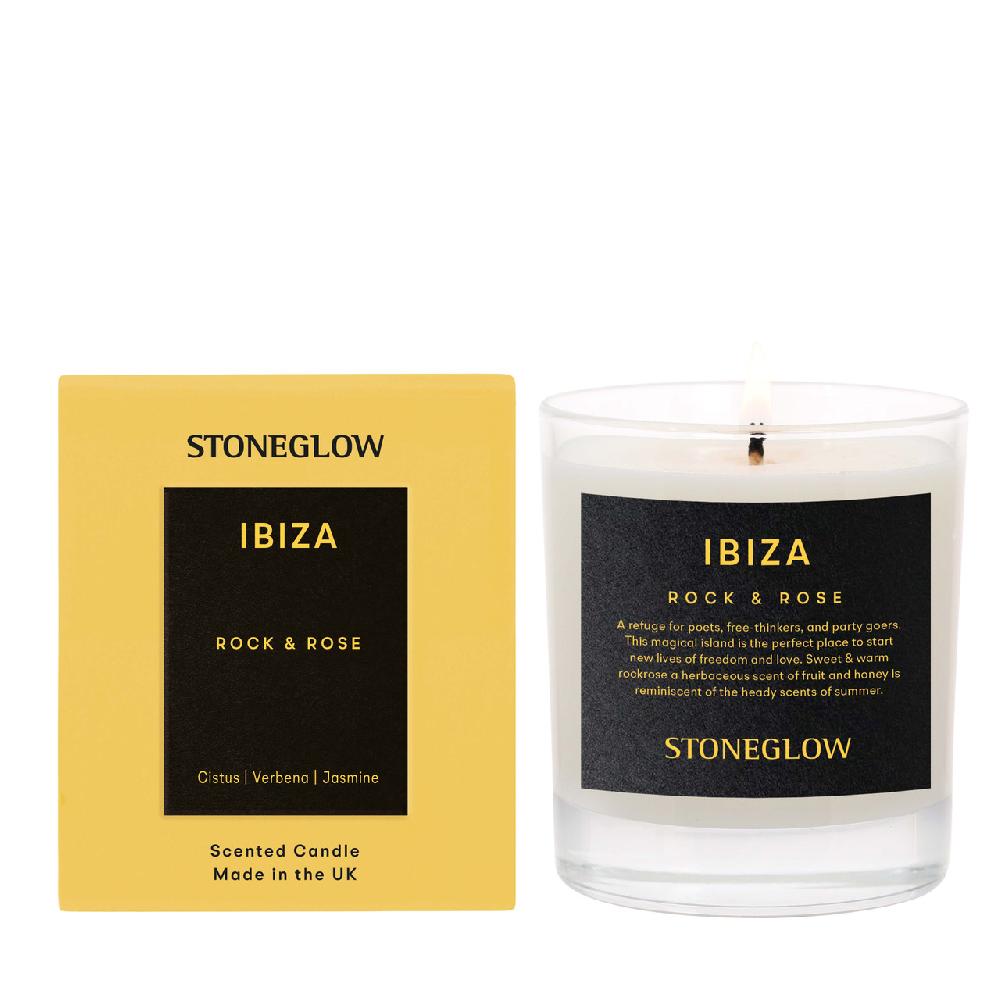 stoneglow Explorer - Ibiza - Rock & Rose - 220gm Soy Wax Scented Candle