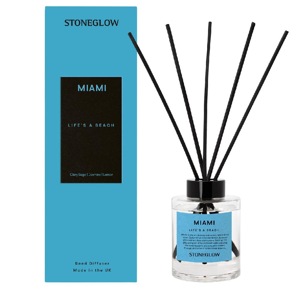 stoneglow Explorer - Miami - Life's A Beach - Scented Reed Diffuser 150ml