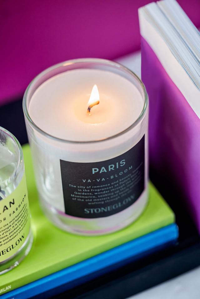 Stoneglow Explorer - Paris - Va Va Bloom - 220gm Soy Wax Scented Candle (90 X 80mm)