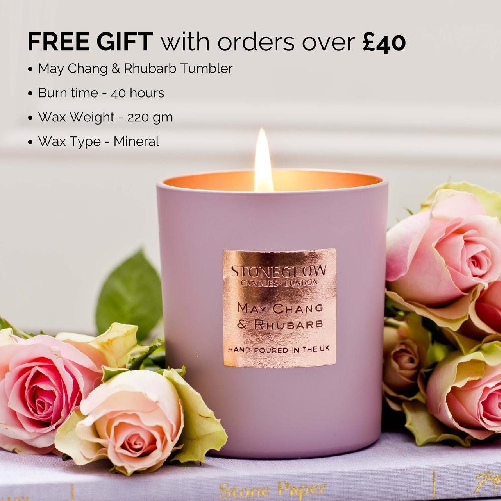 stoneglow Free Gift With Purchase - Luna - May Chang & Rhubarb - Scented Candle