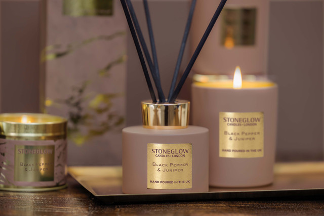 Stoneglow Luna - Black Pepper & Juniper - Scented Reed Diffuser 120ml