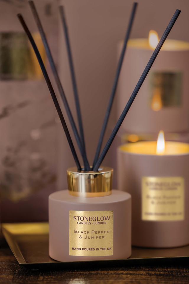 Stoneglow Luna - Black Pepper & Juniper - Scented Reed Diffuser 120ml