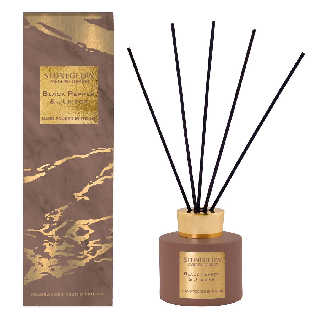 stoneglow Luna - Black Pepper & Juniper - Scented Reed Diffuser 120ml