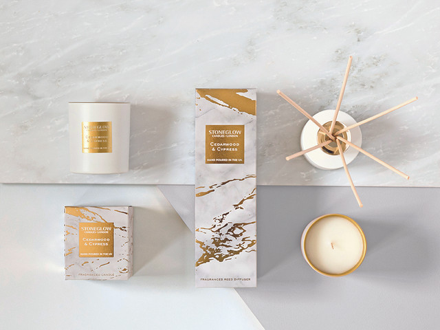 Stoneglow Luna - Cedarwood & Cypress - Scented Candle - Boxed Tumbler (90 X 80mm)