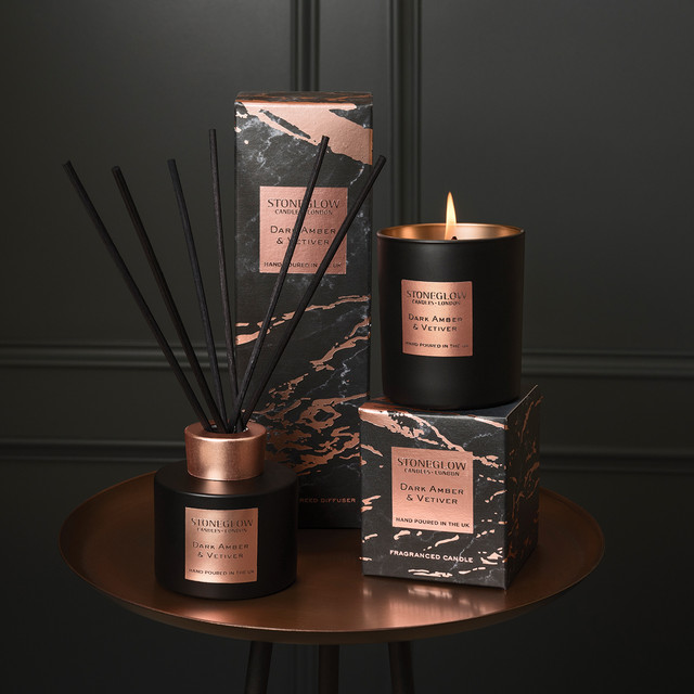 Stoneglow Luna - Dark Amber & Vertiver - Reed Diffuser 120ml