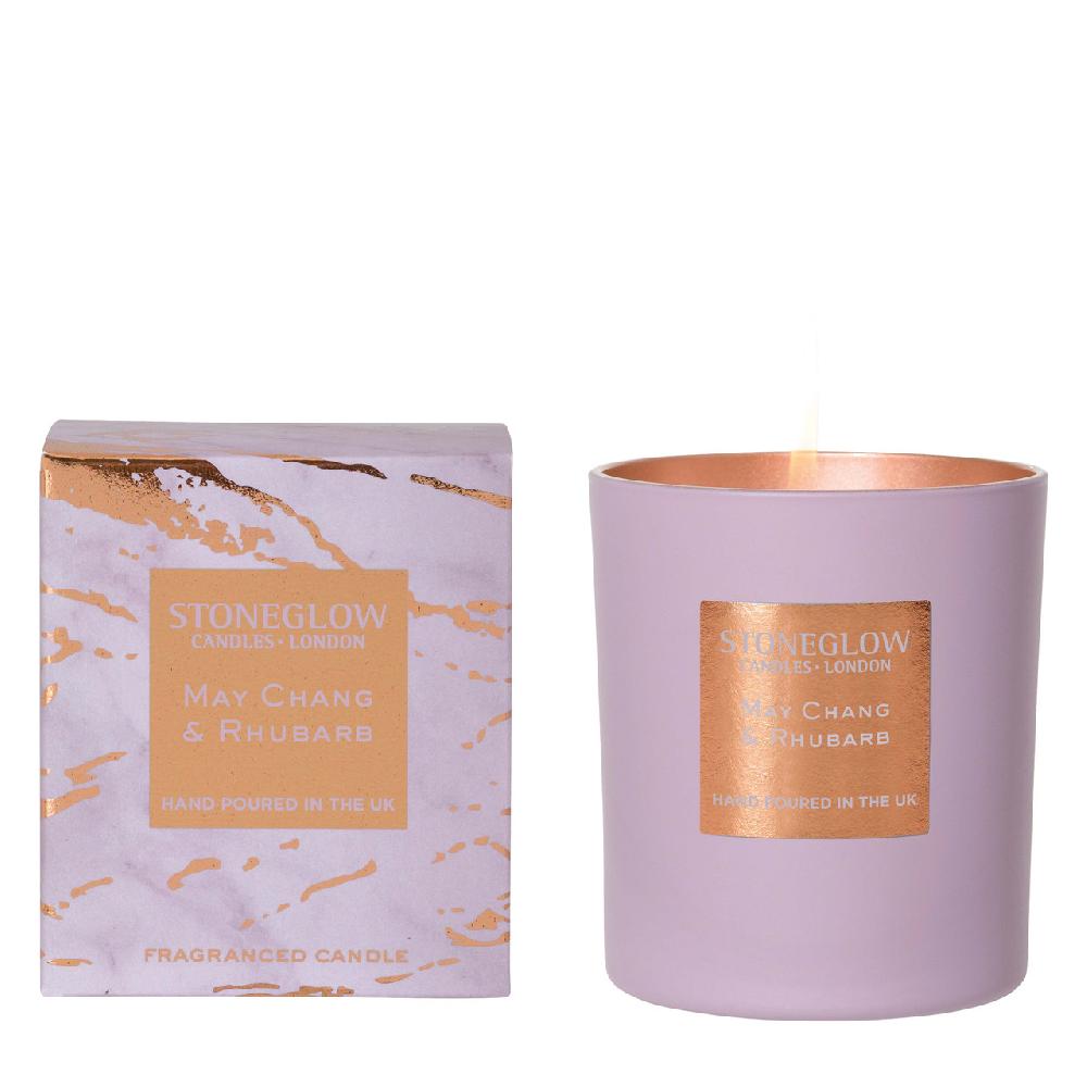 stoneglow Luna - May Chang & Rhubarb - Scented Candle - Boxed Tumbler (90 x 80mm)