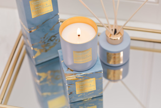 Stoneglow Luna - Neroli & Black Pepper - Scented Candle - Boxed Tumbler