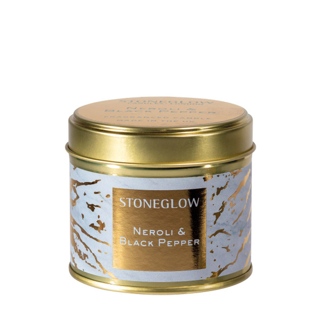 Stoneglow Luna - Neroli & Black Pepper - Scented Candle Tin