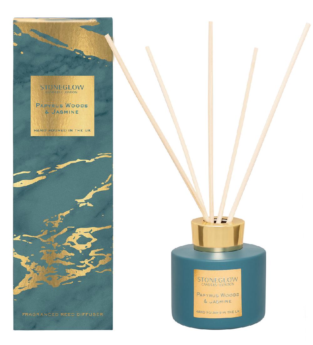 stoneglow Luna - Papyrus Woods & Jasmine - Scented Reed Diffuser 120ml
