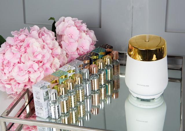 Stoneglow Luna - Perfume Mist Diffuser - White & Gold (110 X 110mm)